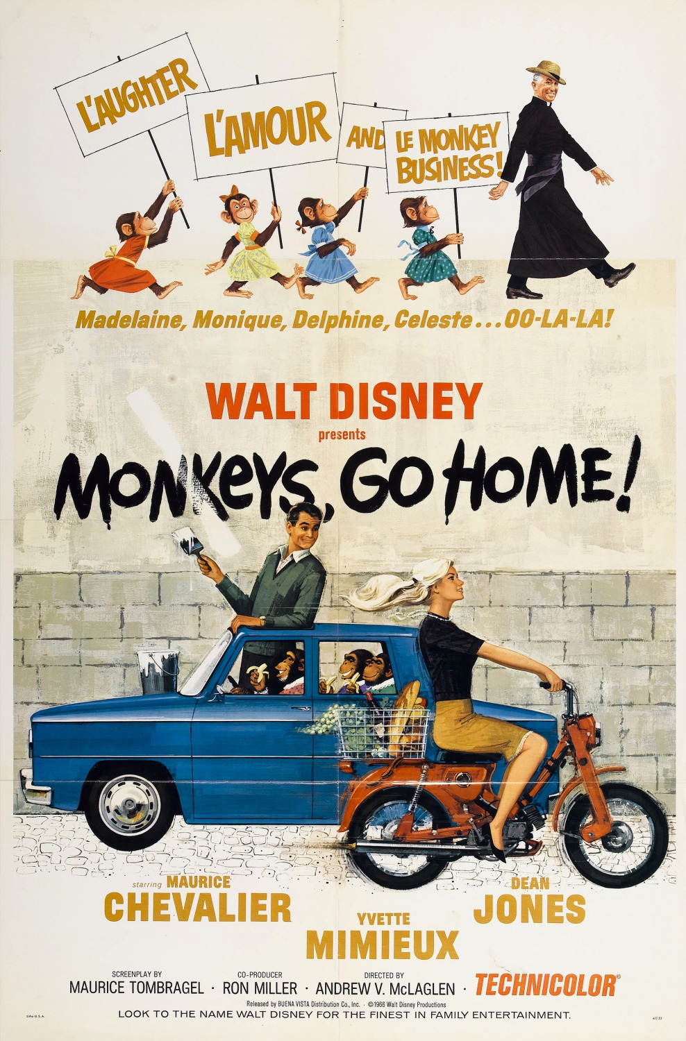 Extra Large Movie Poster Image for Monkeys, Go Home! (#1 of 2)