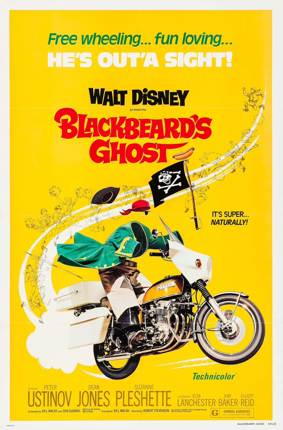 Extra Large Movie Poster Image for Blackbeard's Ghost (#2 of 3)