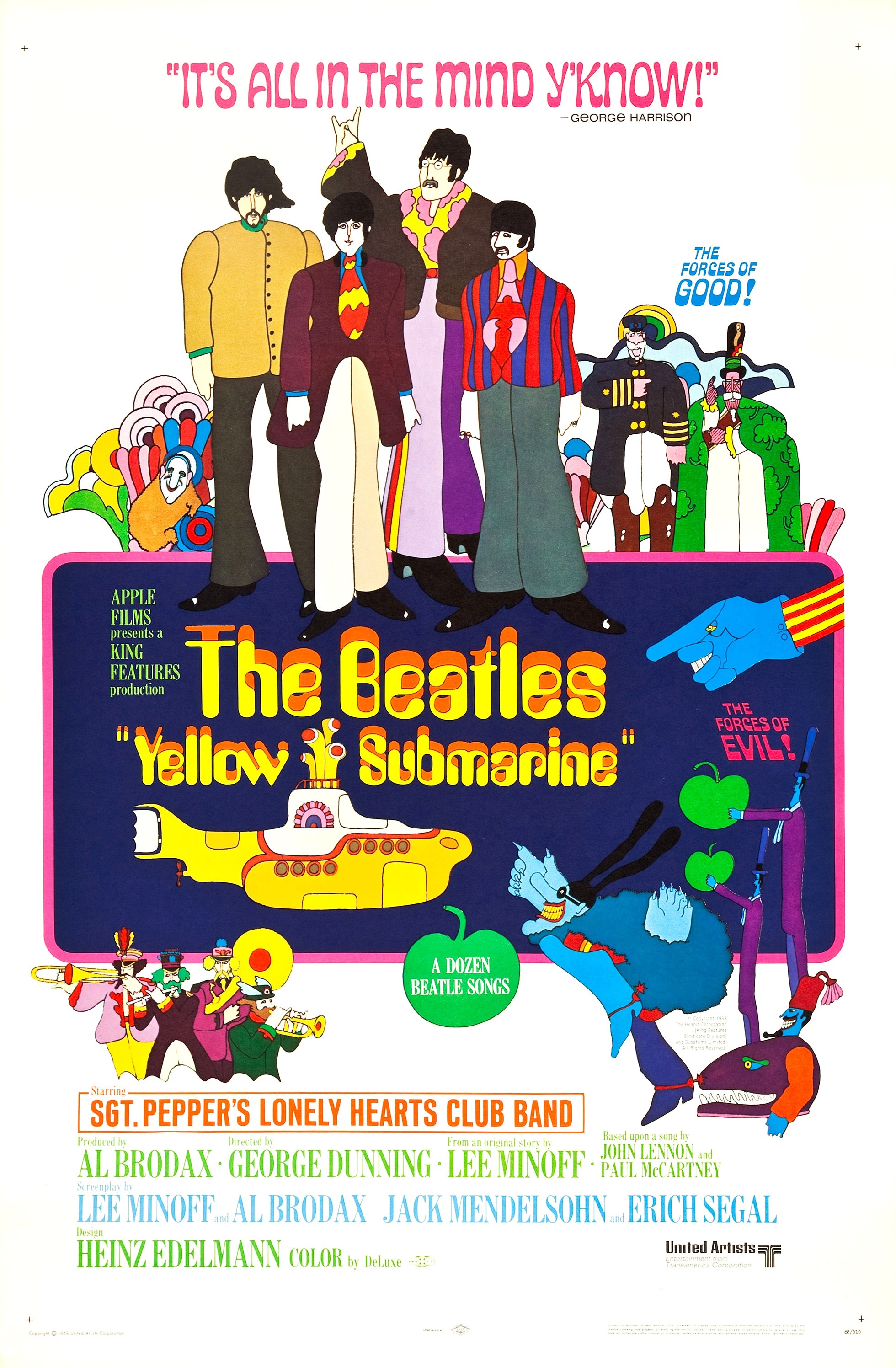 Mega Sized Movie Poster Image for Yellow Submarine (#1 of 2)