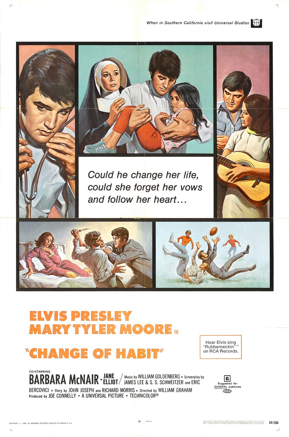 Extra Large Movie Poster Image for Change of Habit 