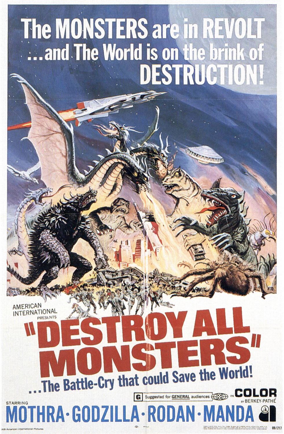 Extra Large Movie Poster Image for Destroy All Monsters 