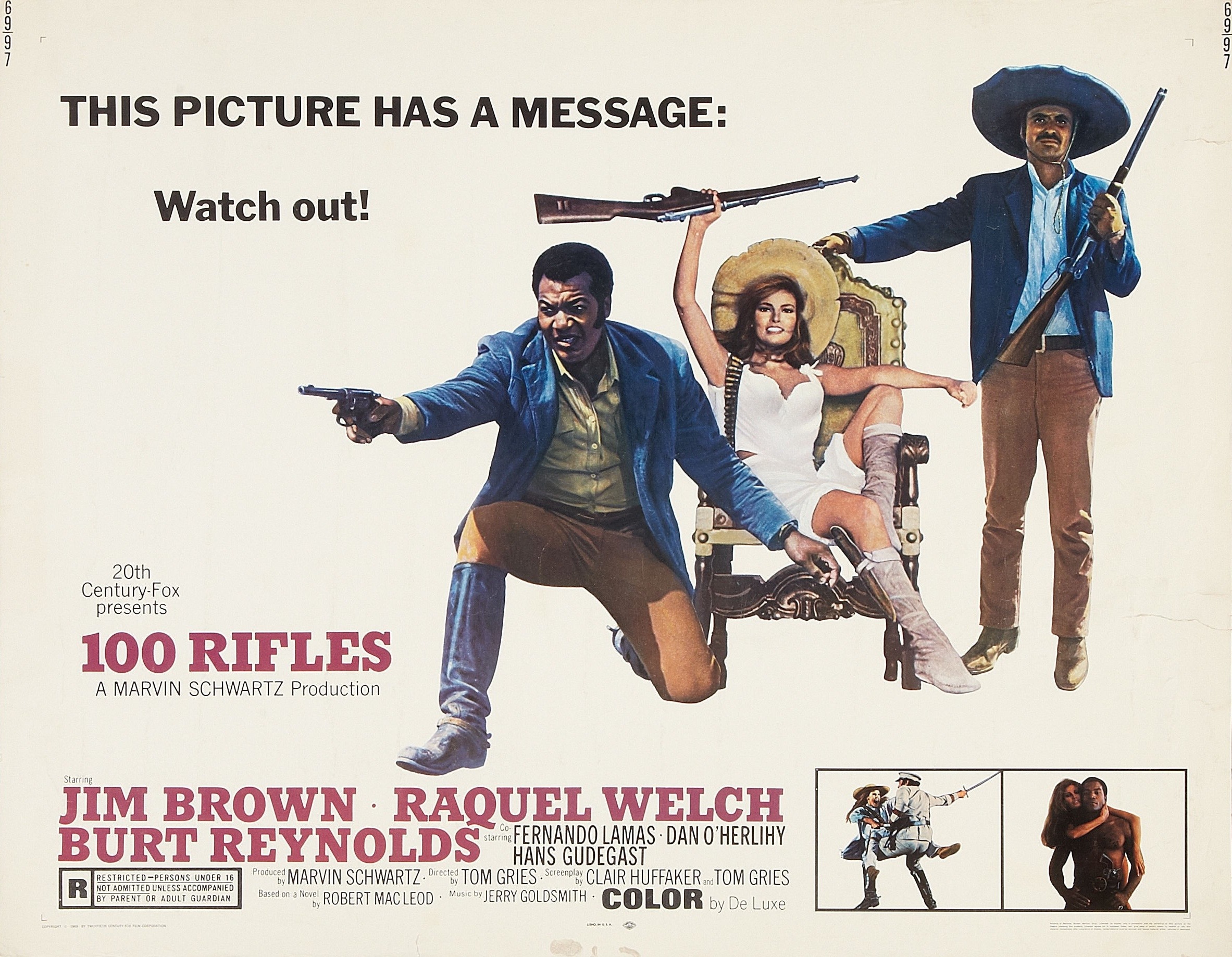 Mega Sized Movie Poster Image for 100 Rifles (#4 of 8)