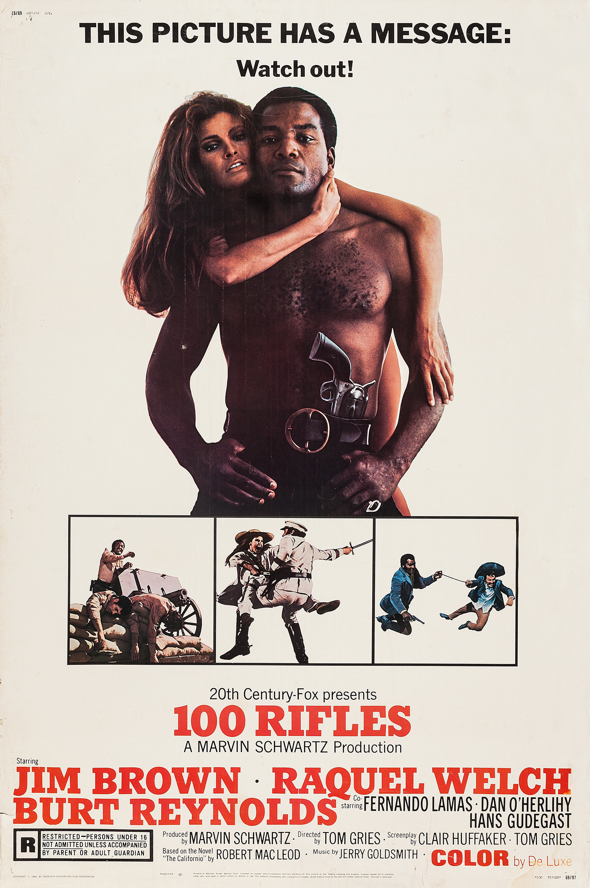 Mega Sized Movie Poster Image for 100 Rifles (#5 of 8)