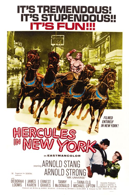 Hercules in New York (aka Hercules Goes Bananas) Movie Poster