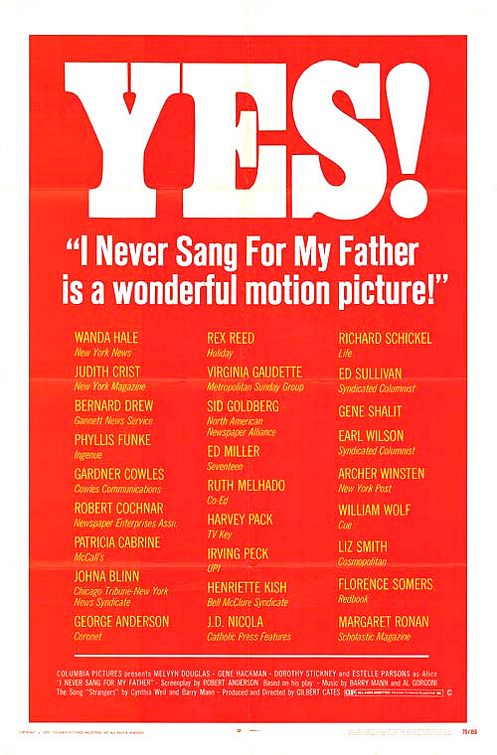 I Never Sang for My Father Movie Poster