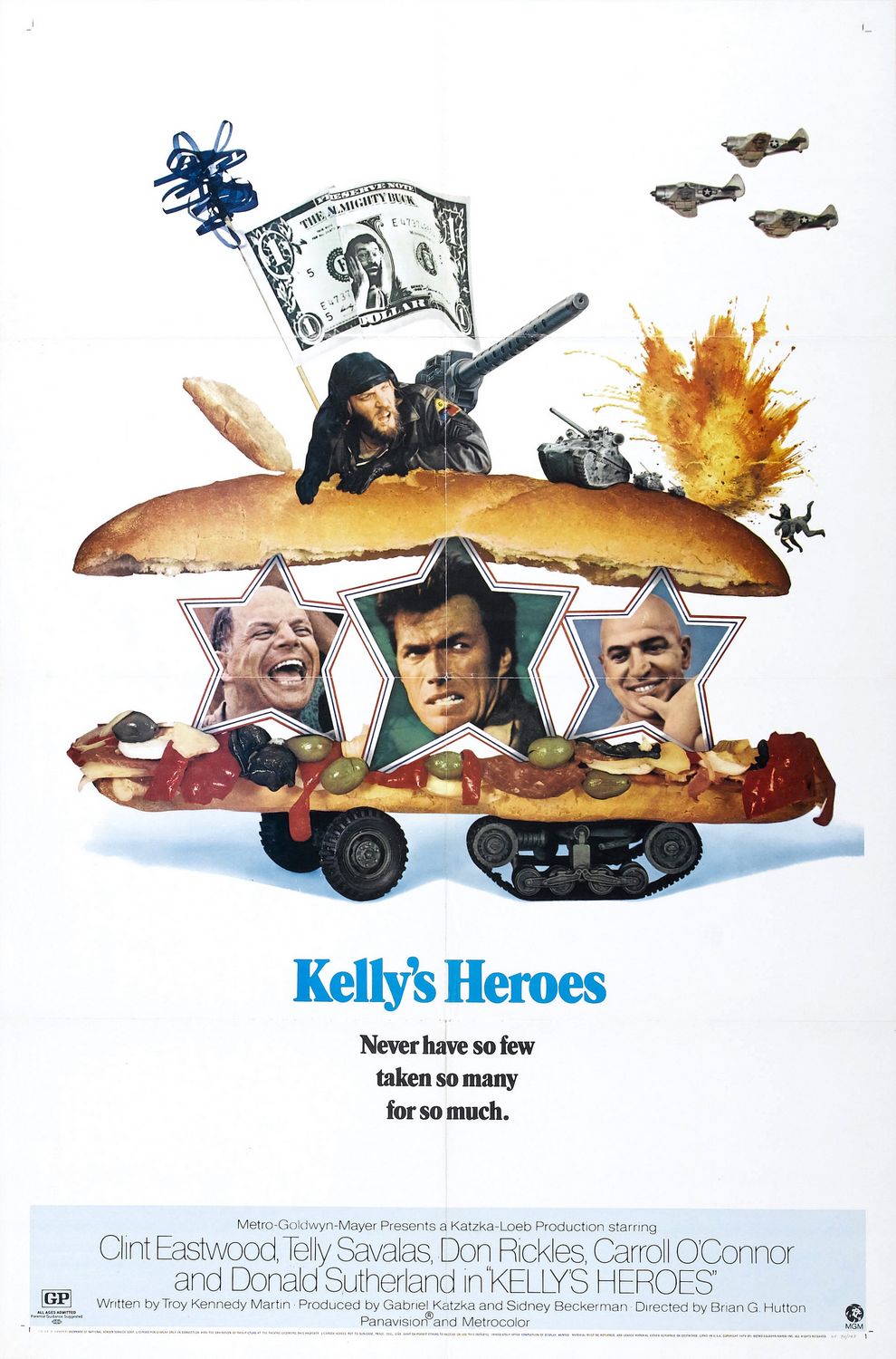 Extra Large Movie Poster Image for Kelly's Heroes (#3 of 3)
