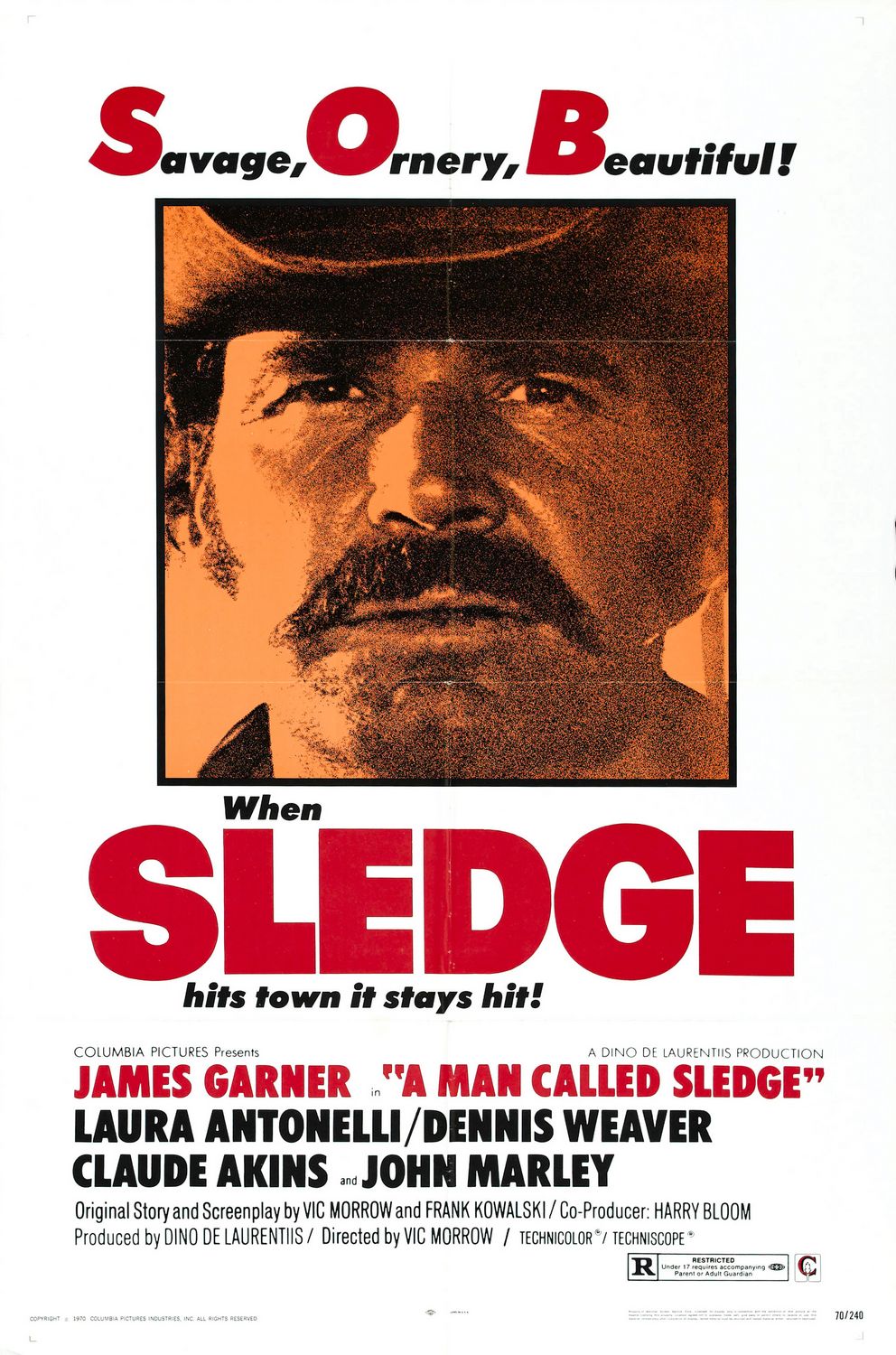 Extra Large Movie Poster Image for A Man Called Sledge 
