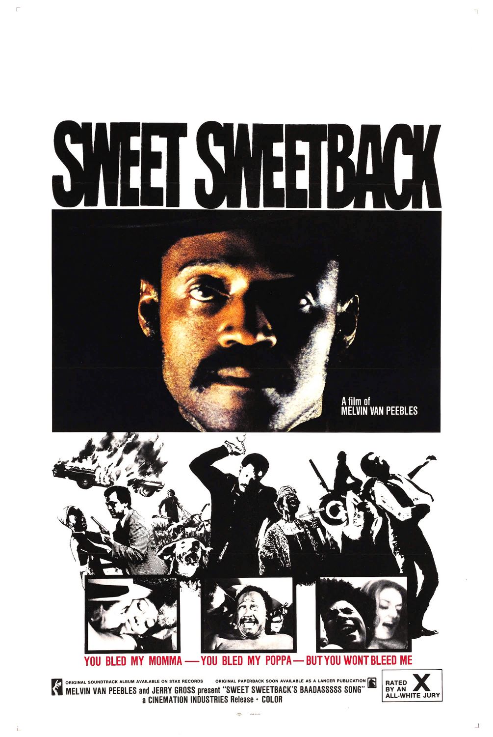 Extra Large Movie Poster Image for Sweet Sweetback's Baadasssss Song 