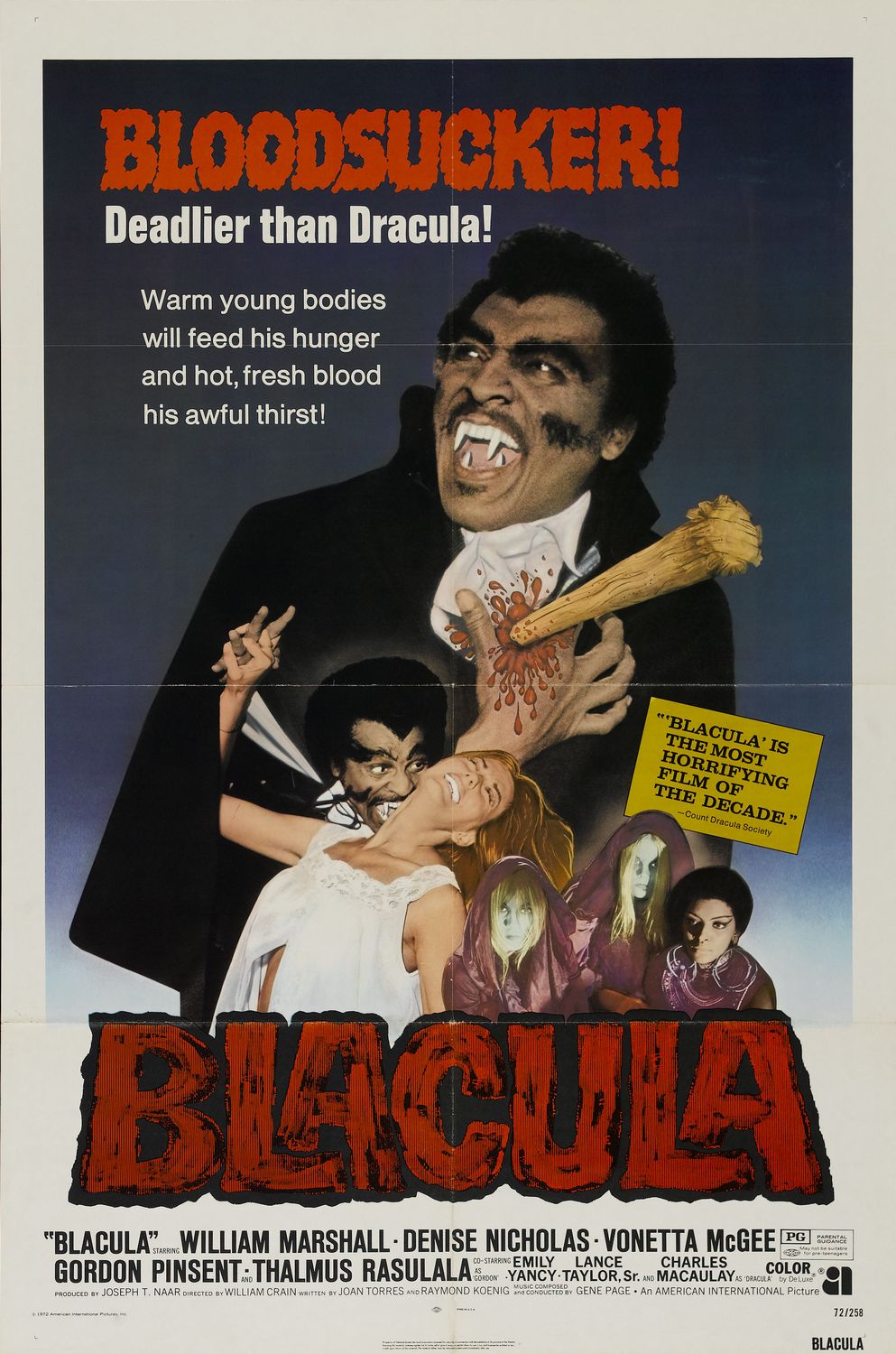 Extra Large Movie Poster Image for Blacula (#1 of 2)