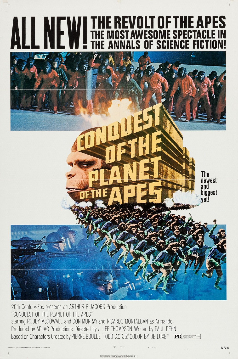Extra Large Movie Poster Image for Conquest of the Planet of the Apes 