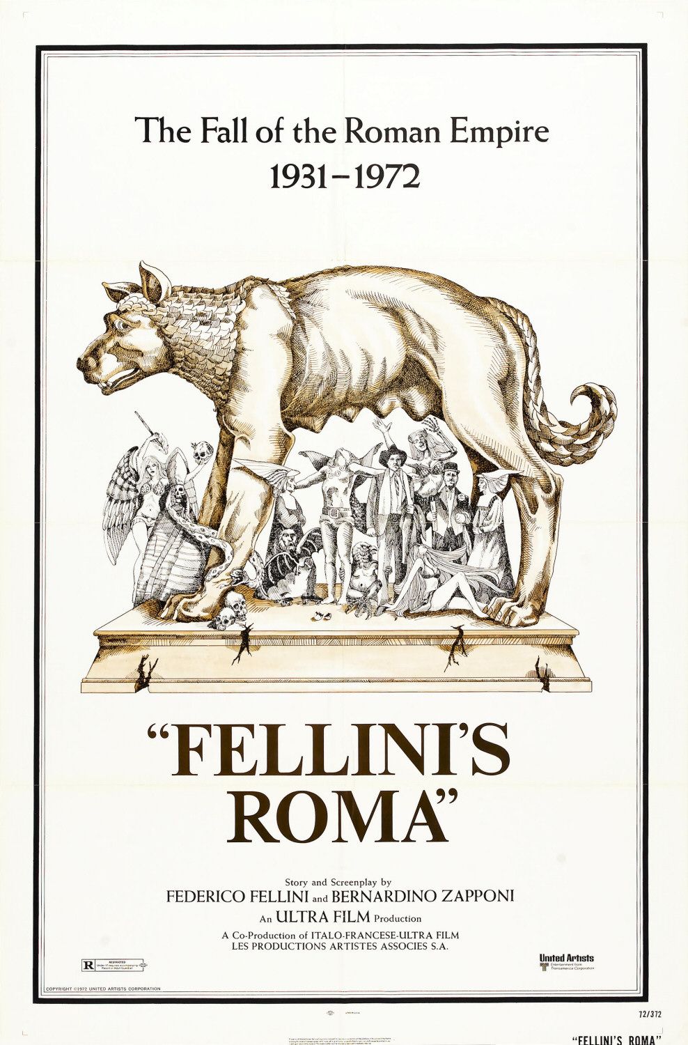 Extra Large Movie Poster Image for Fellini's Roma 