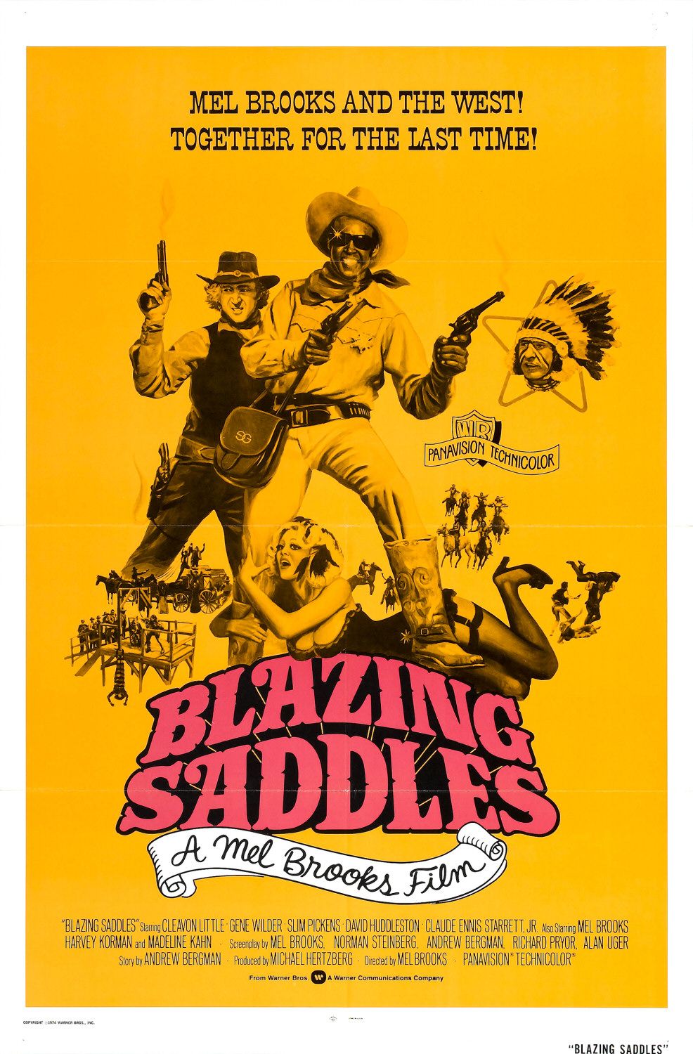 Extra Large Movie Poster Image for Blazing Saddles (#2 of 2)