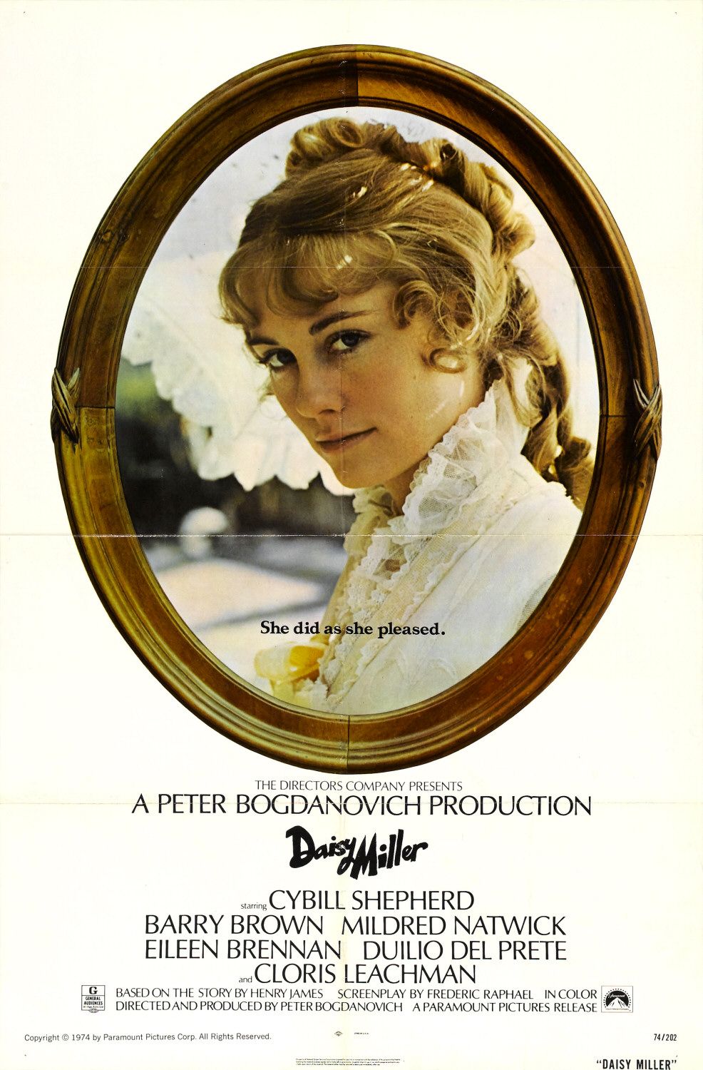 Extra Large Movie Poster Image for Daisy Miller 