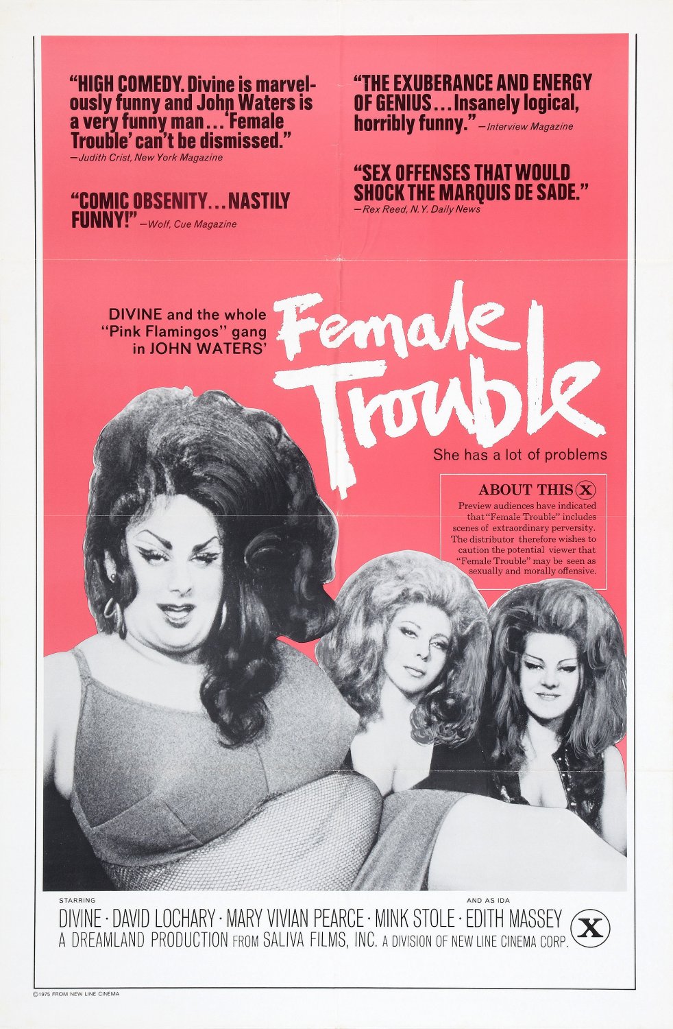 Extra Large Movie Poster Image for Female Trouble (#2 of 2)