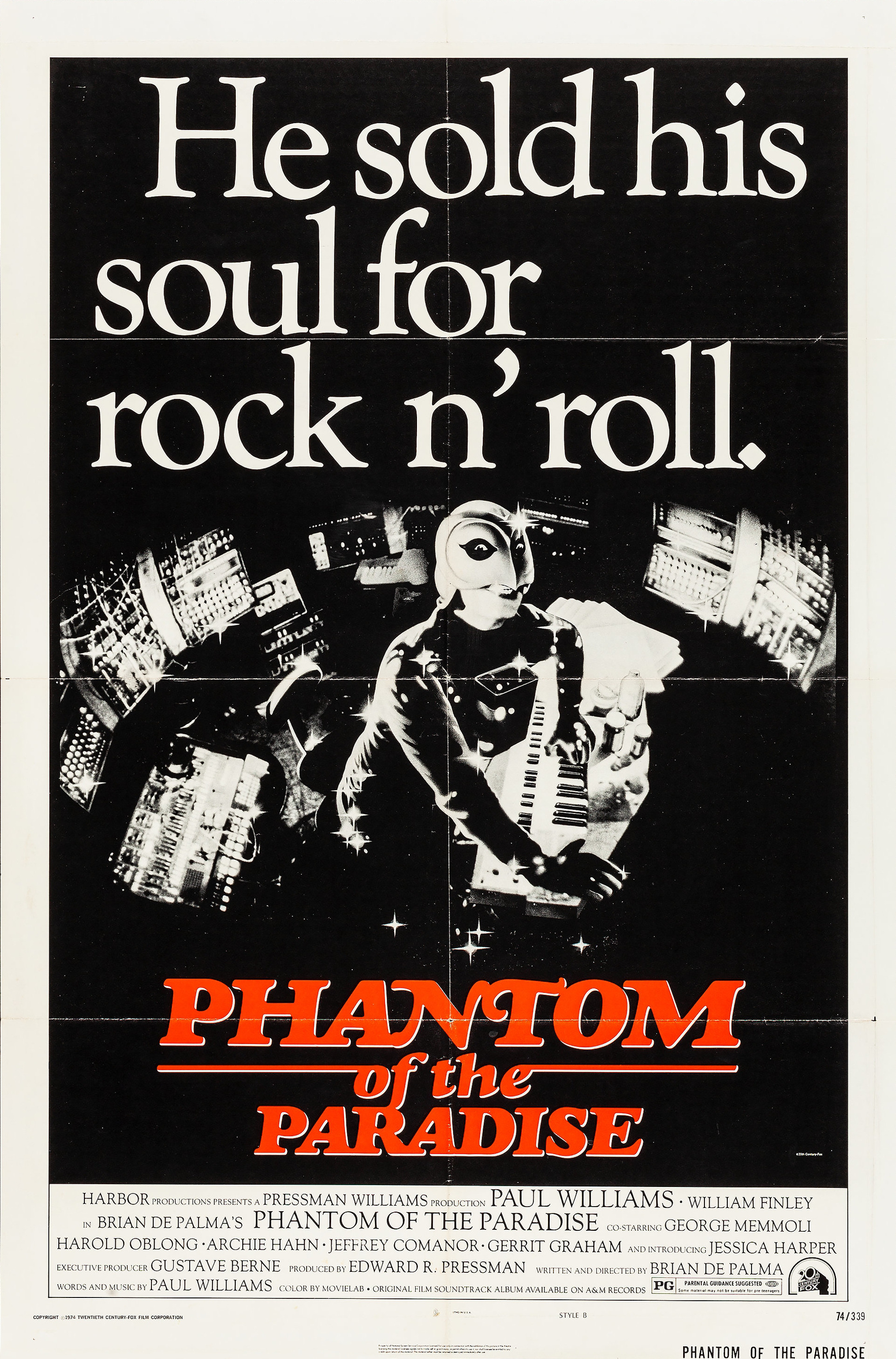 Mega Sized Movie Poster Image for Phantom of the Paradise (#3 of 3)