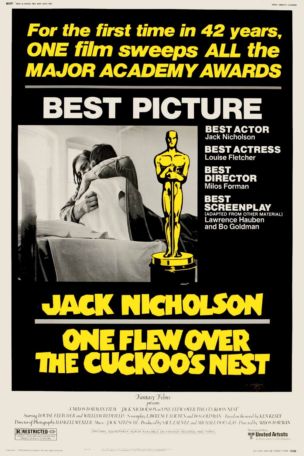 Extra Large Movie Poster Image for One Flew Over the Cuckoo's Nest (#2 of 4)
