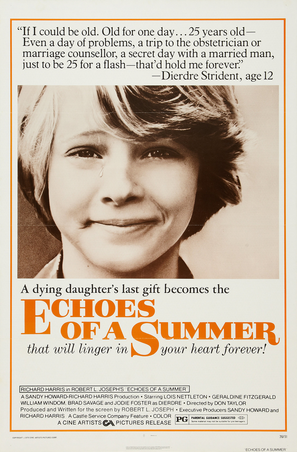 Extra Large Movie Poster Image for Echoes of a Summer (#2 of 2)