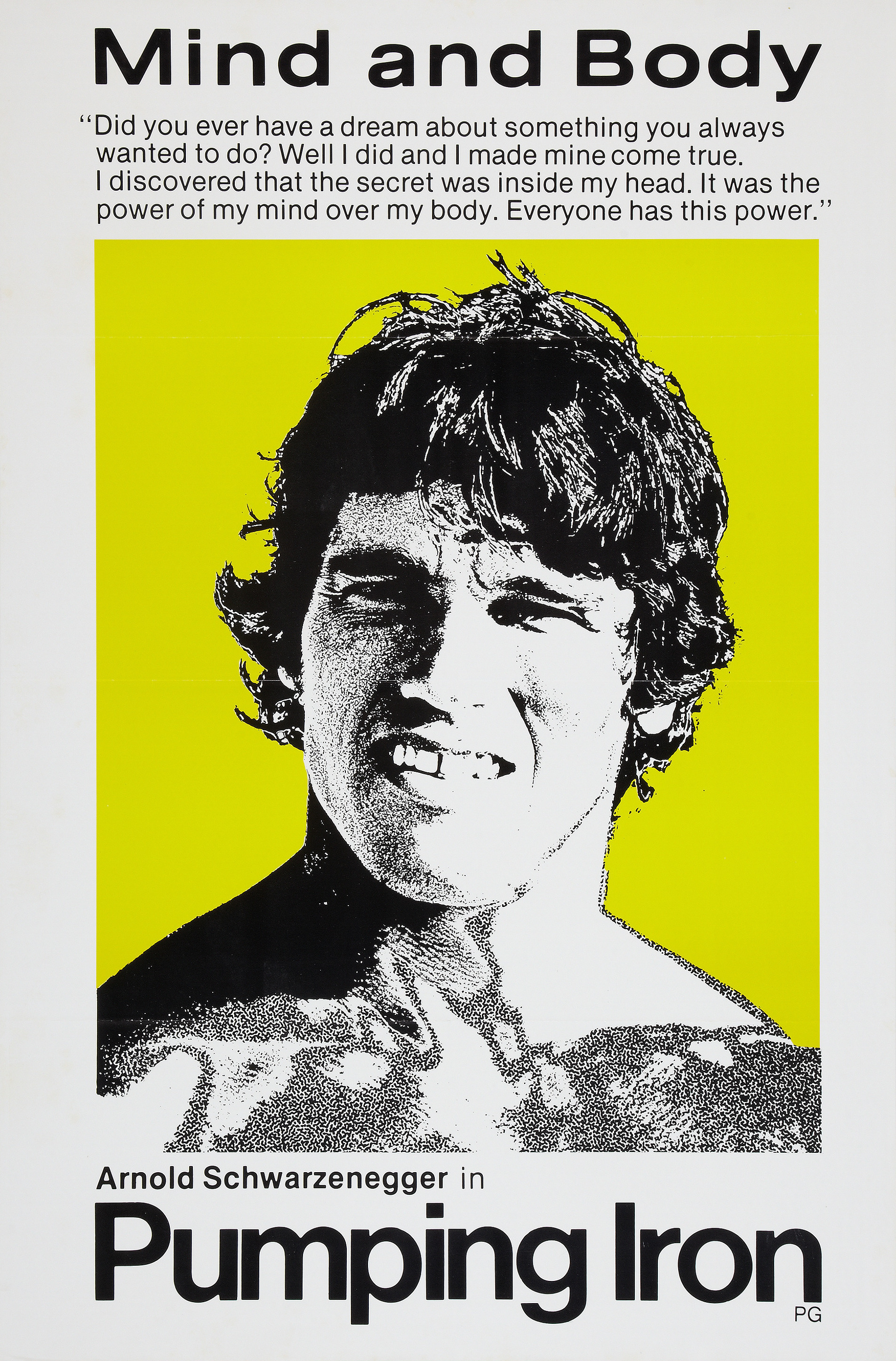 Mega Sized Movie Poster Image for Pumping Iron (#2 of 4)