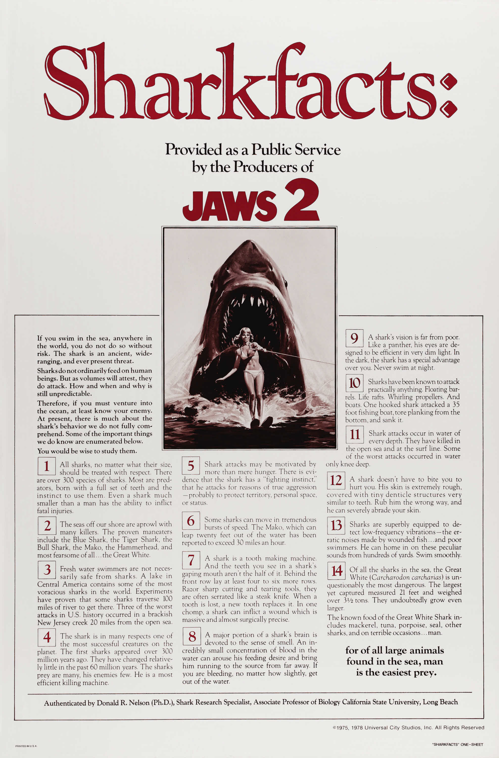 Mega Sized Movie Poster Image for Jaws 2 (#6 of 6)