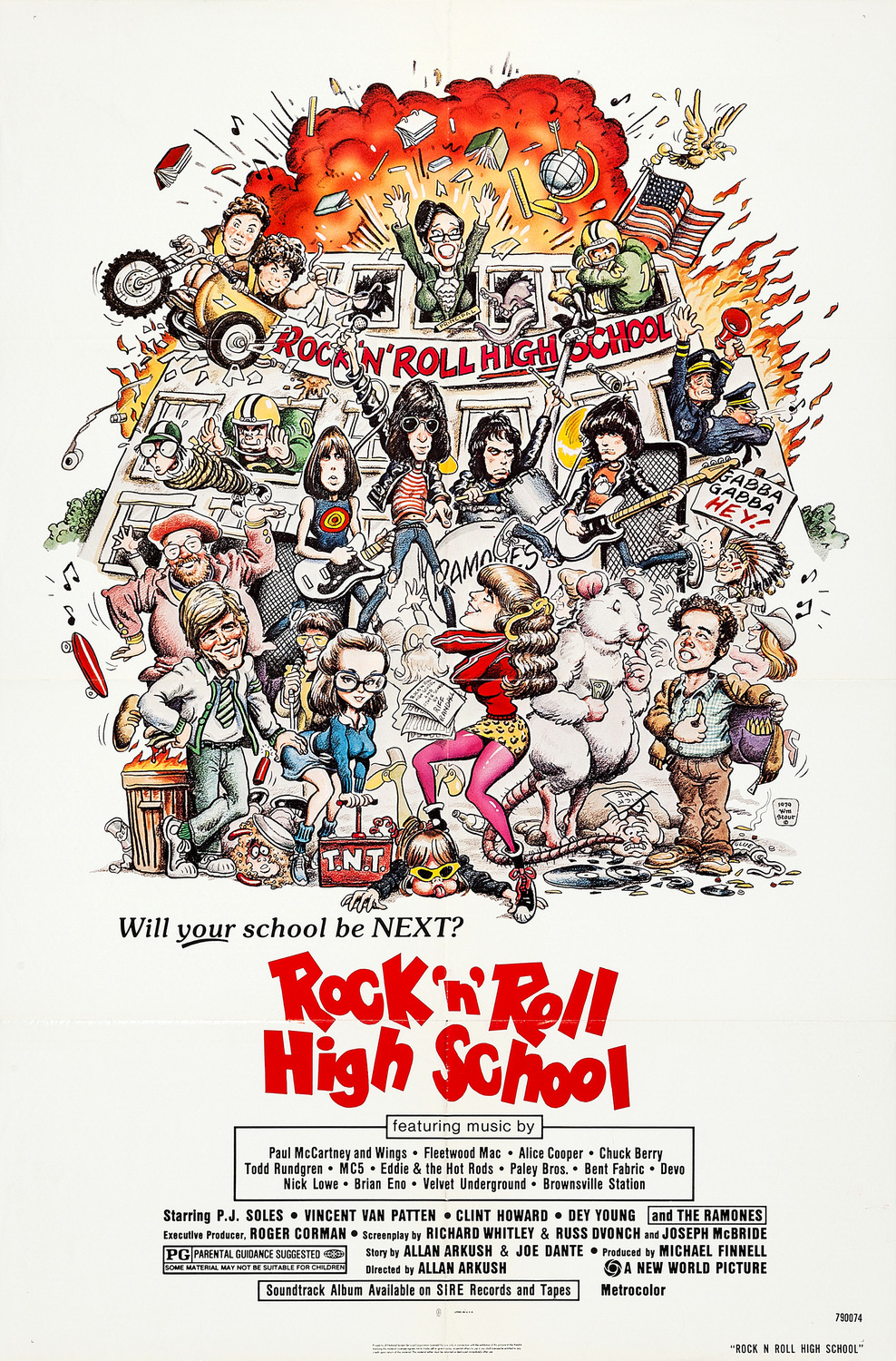 Extra Large Movie Poster Image for Rock 'n' Roll High School 