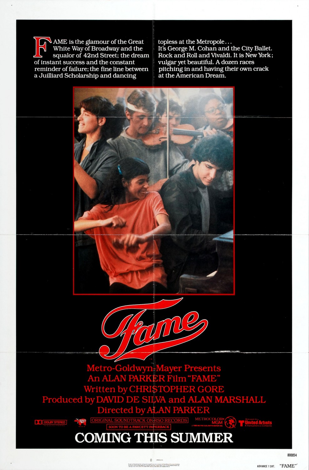 Extra Large Movie Poster Image for Fame (#1 of 3)