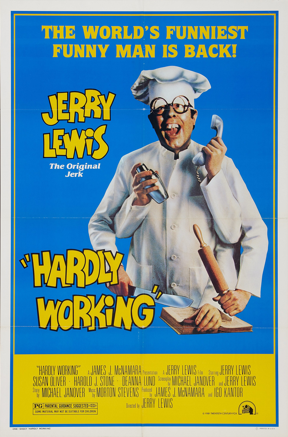 Extra Large Movie Poster Image for Hardly Working 