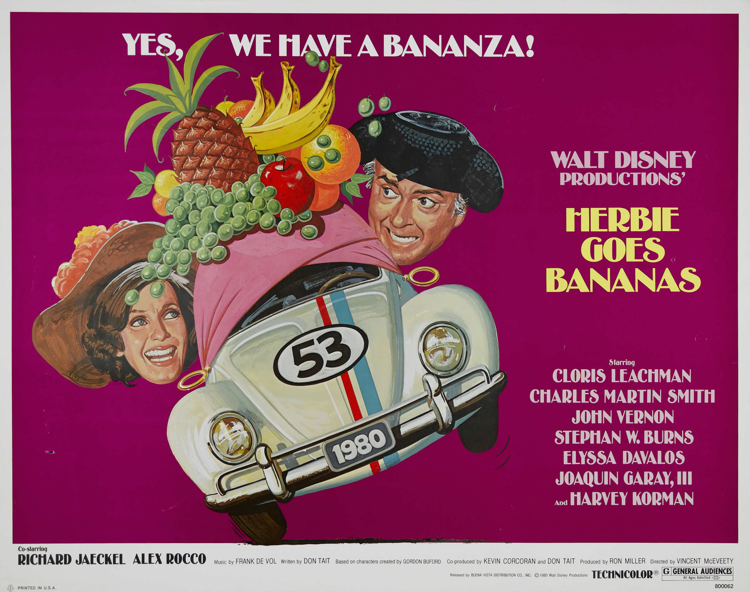 Extra Large Movie Poster Image for Herbie Goes Bananas (#2 of 2)