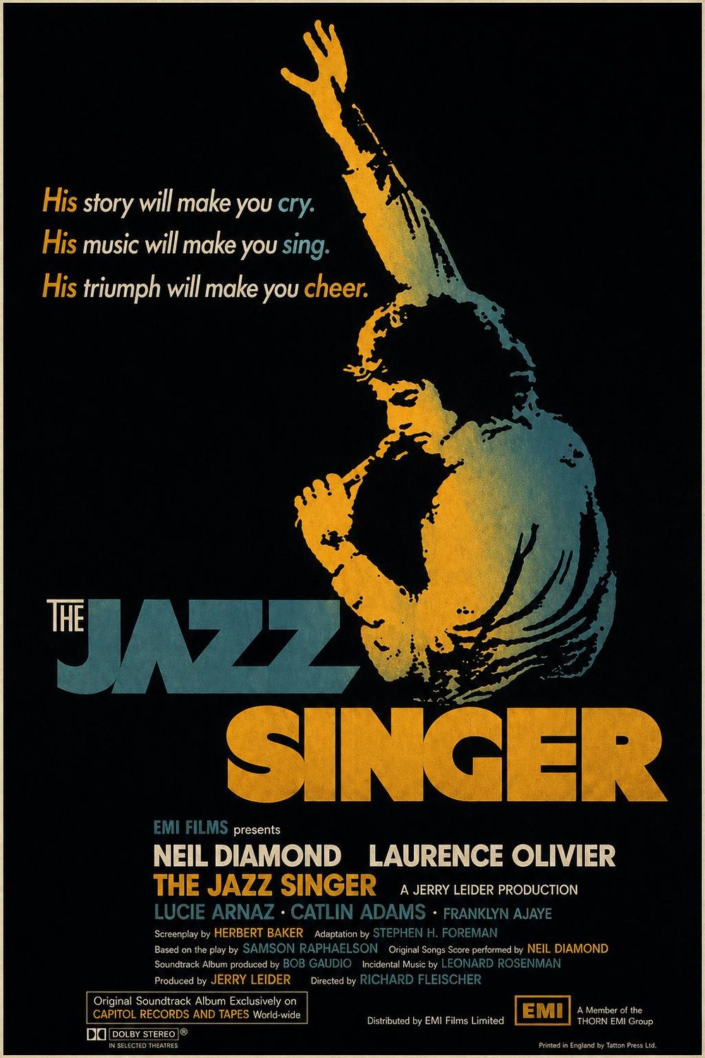 Extra Large Movie Poster Image for The Jazz Singer (#2 of 2)
