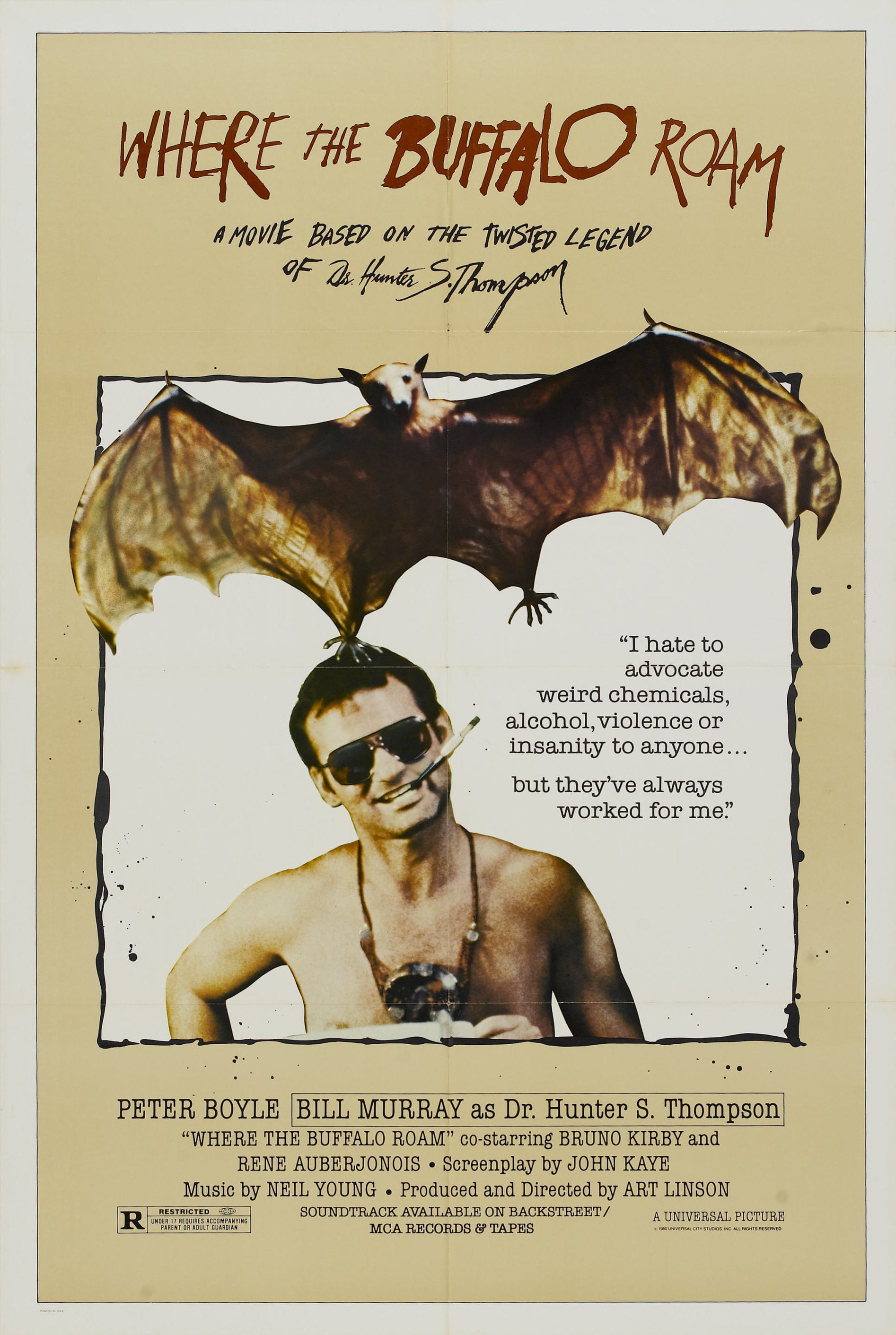 Mega Sized Movie Poster Image for Where the Buffalo Roam (#1 of 3)