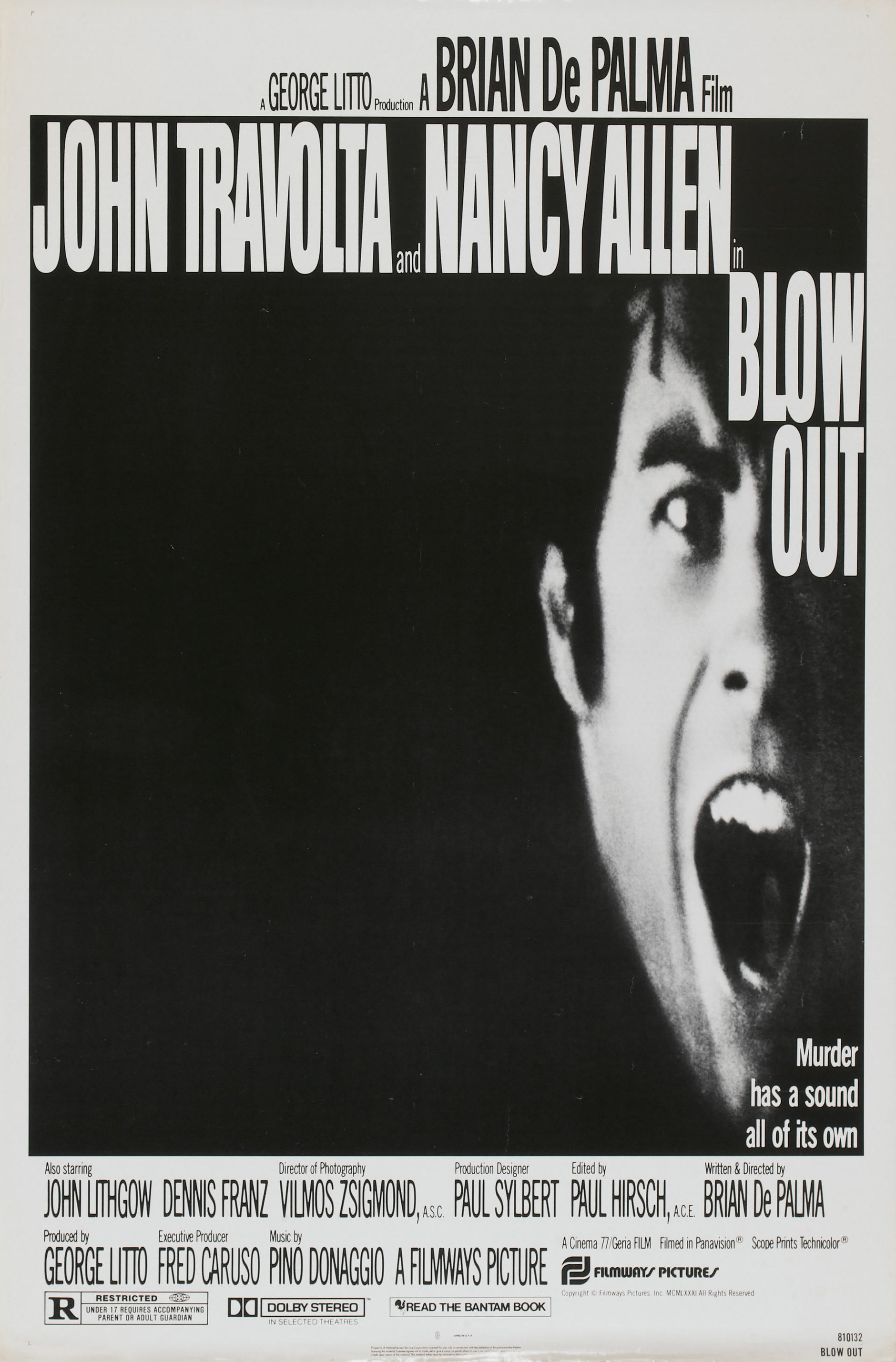 Mega Sized Movie Poster Image for Blow Out (#1 of 3)