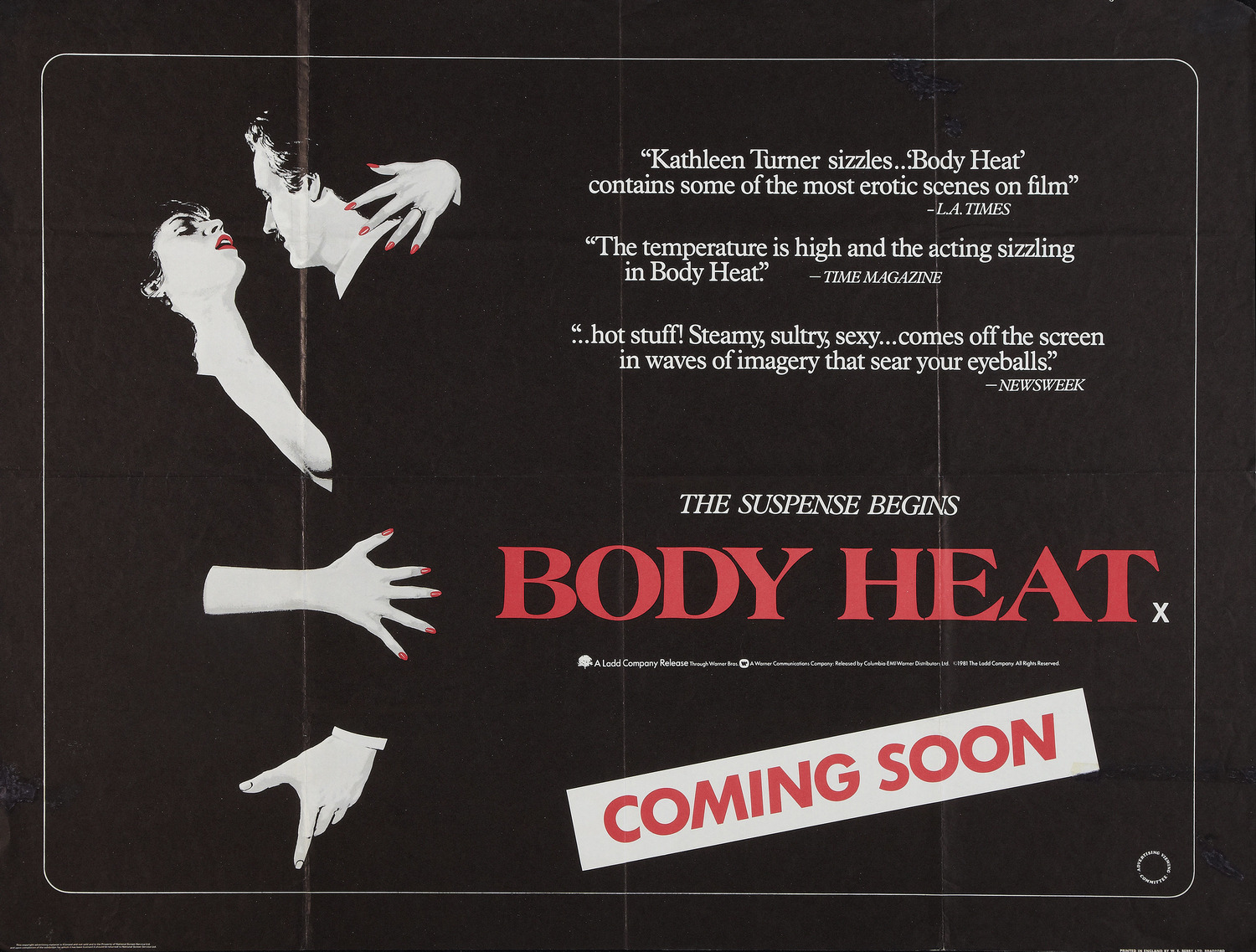 Extra Large Movie Poster Image for Body Heat (#3 of 3)