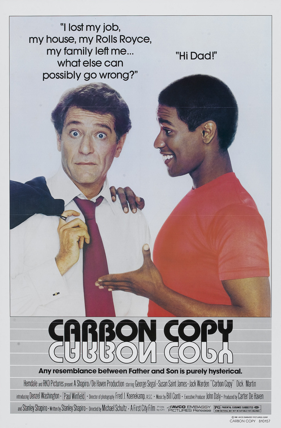 Extra Large Movie Poster Image for Carbon Copy 