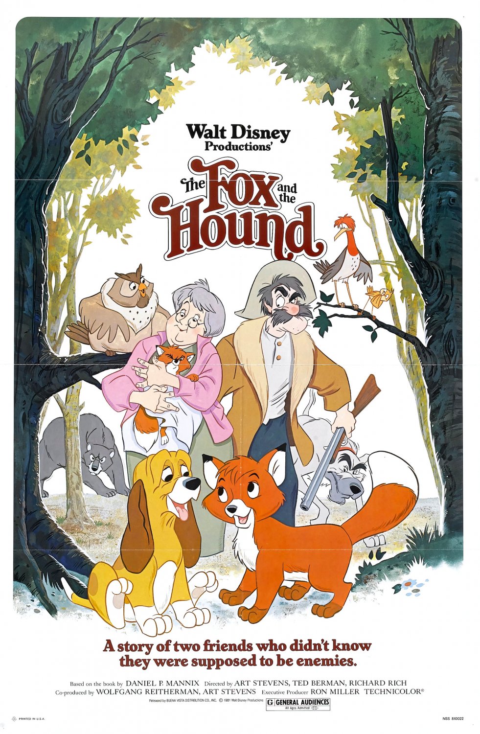 Extra Large Movie Poster Image for The Fox and the Hound (#1 of 3)