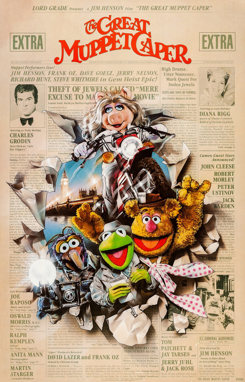 Extra Large Movie Poster Image for The Great Muppet Caper 