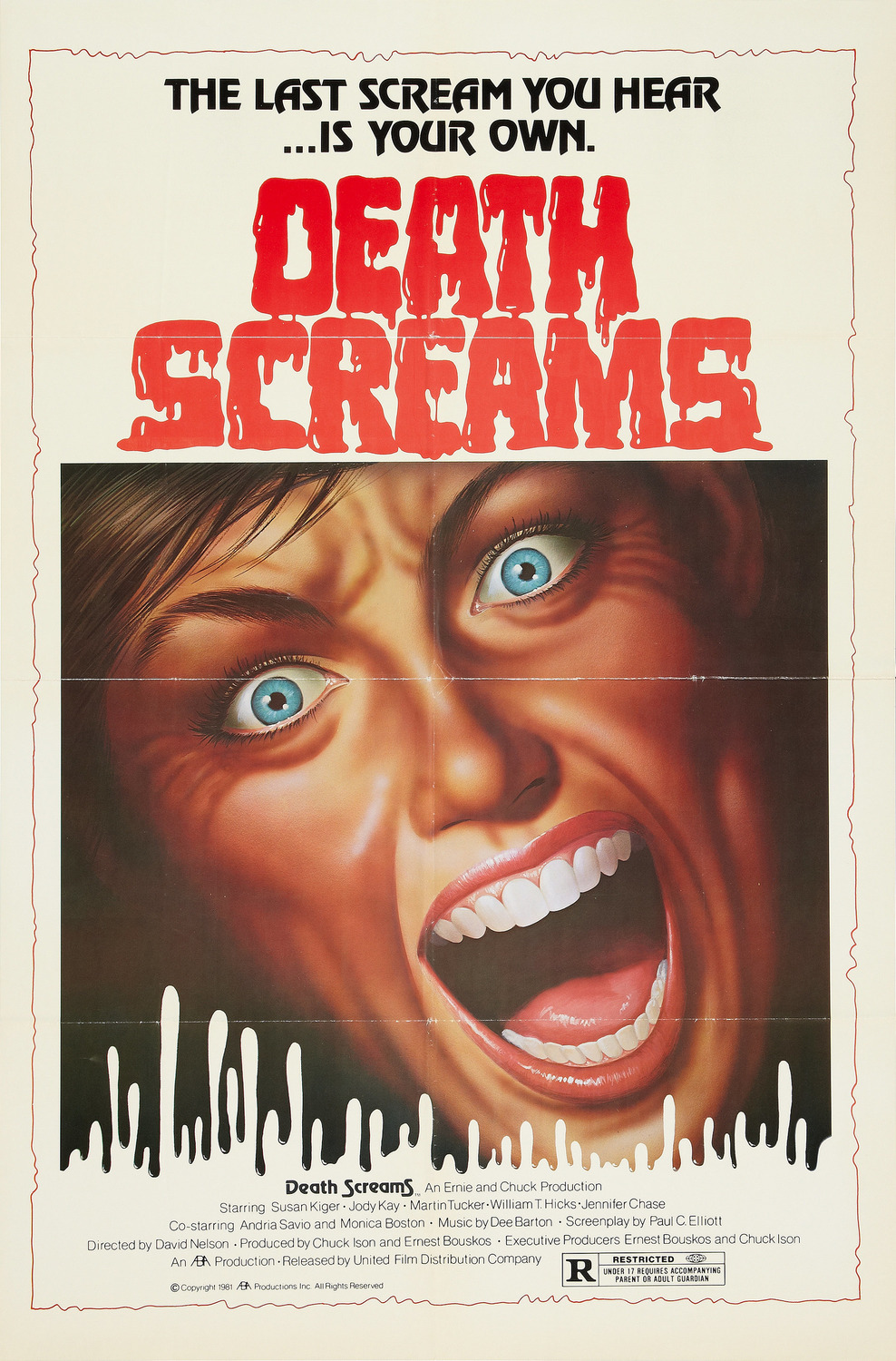 Extra Large Movie Poster Image for Death Screams 