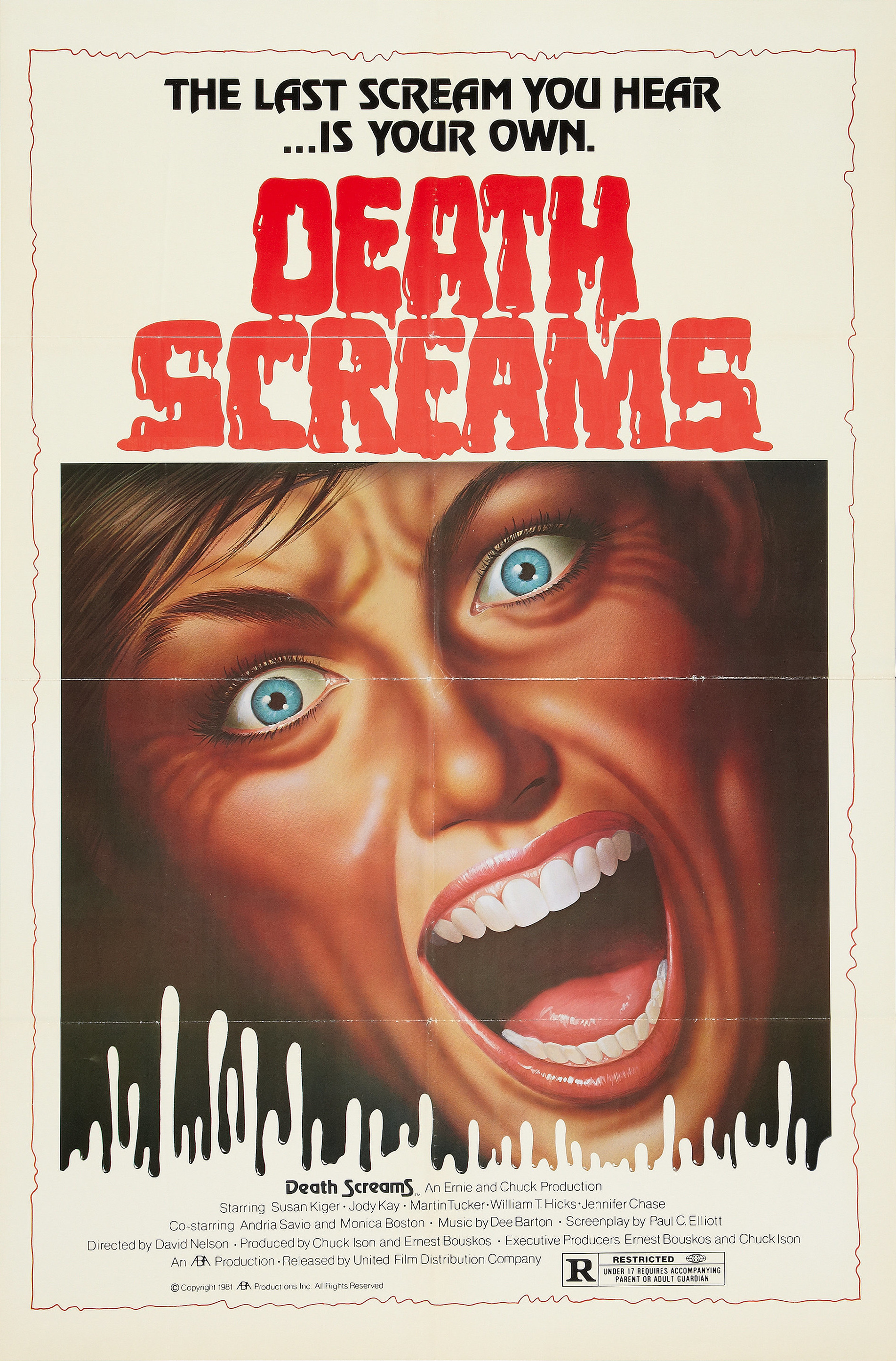 Mega Sized Movie Poster Image for Death Screams 