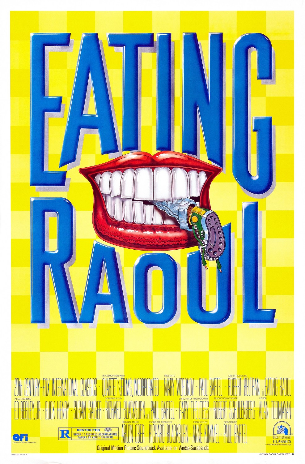 Extra Large Movie Poster Image for Eating Raoul 