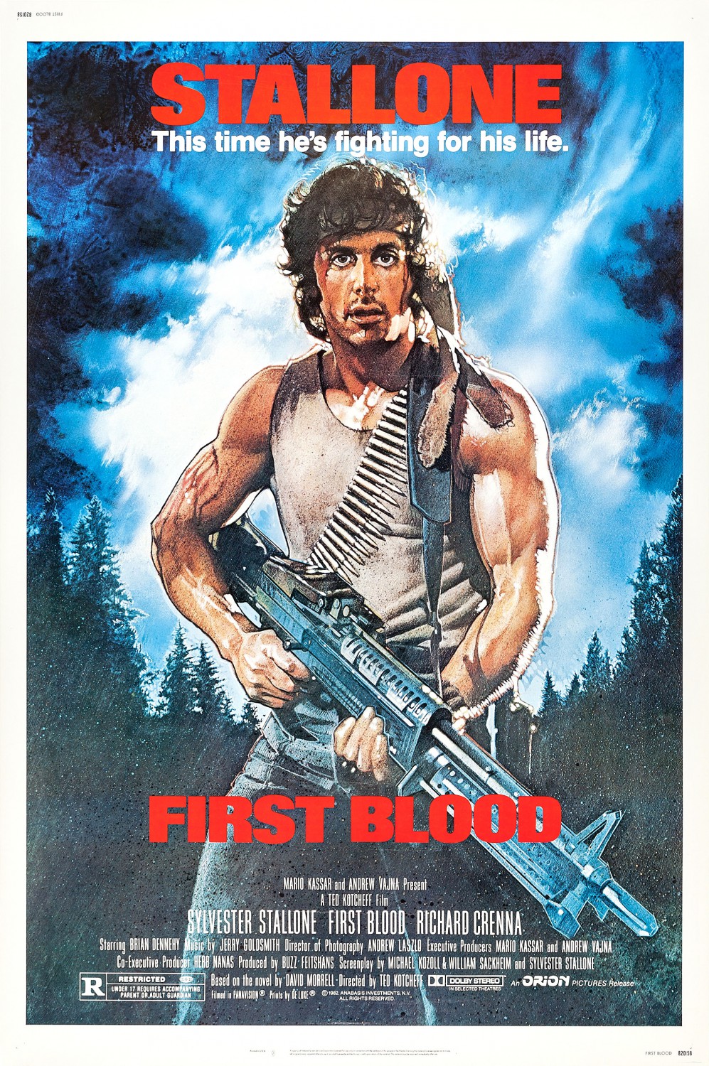Extra Large Movie Poster Image for First Blood (#1 of 6)