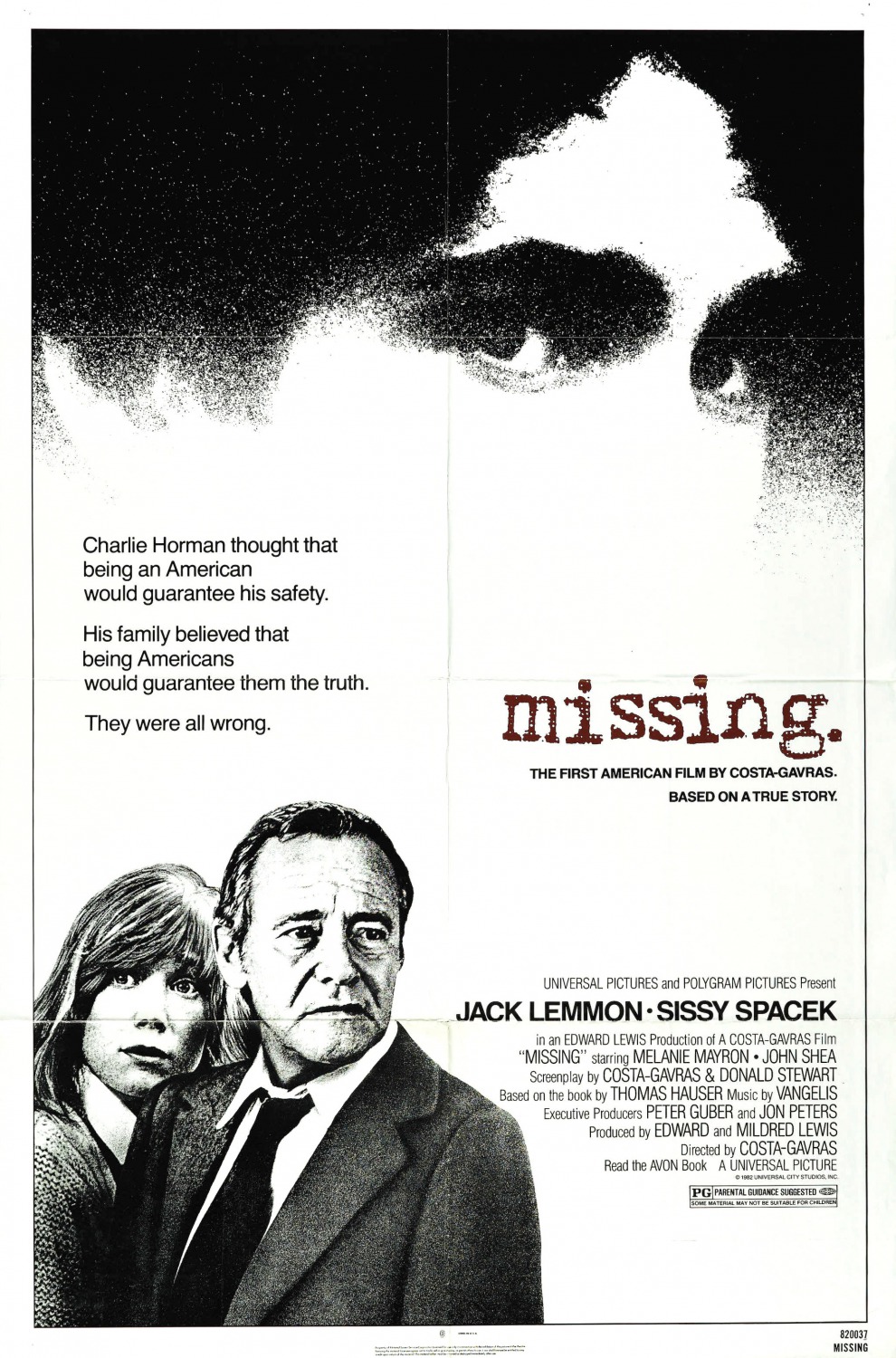 Extra Large Movie Poster Image for Missing (#2 of 2)