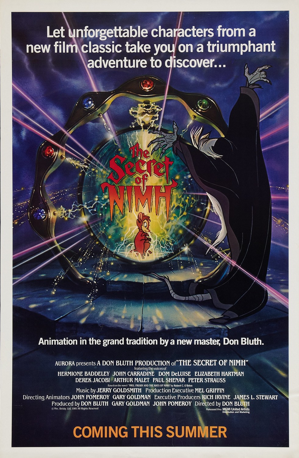 Extra Large Movie Poster Image for The Secret of NIMH (#2 of 4)