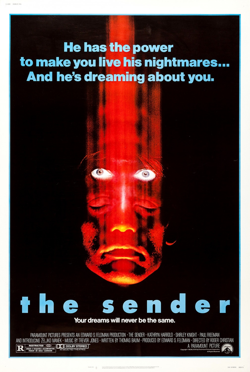 Extra Large Movie Poster Image for The Sender 