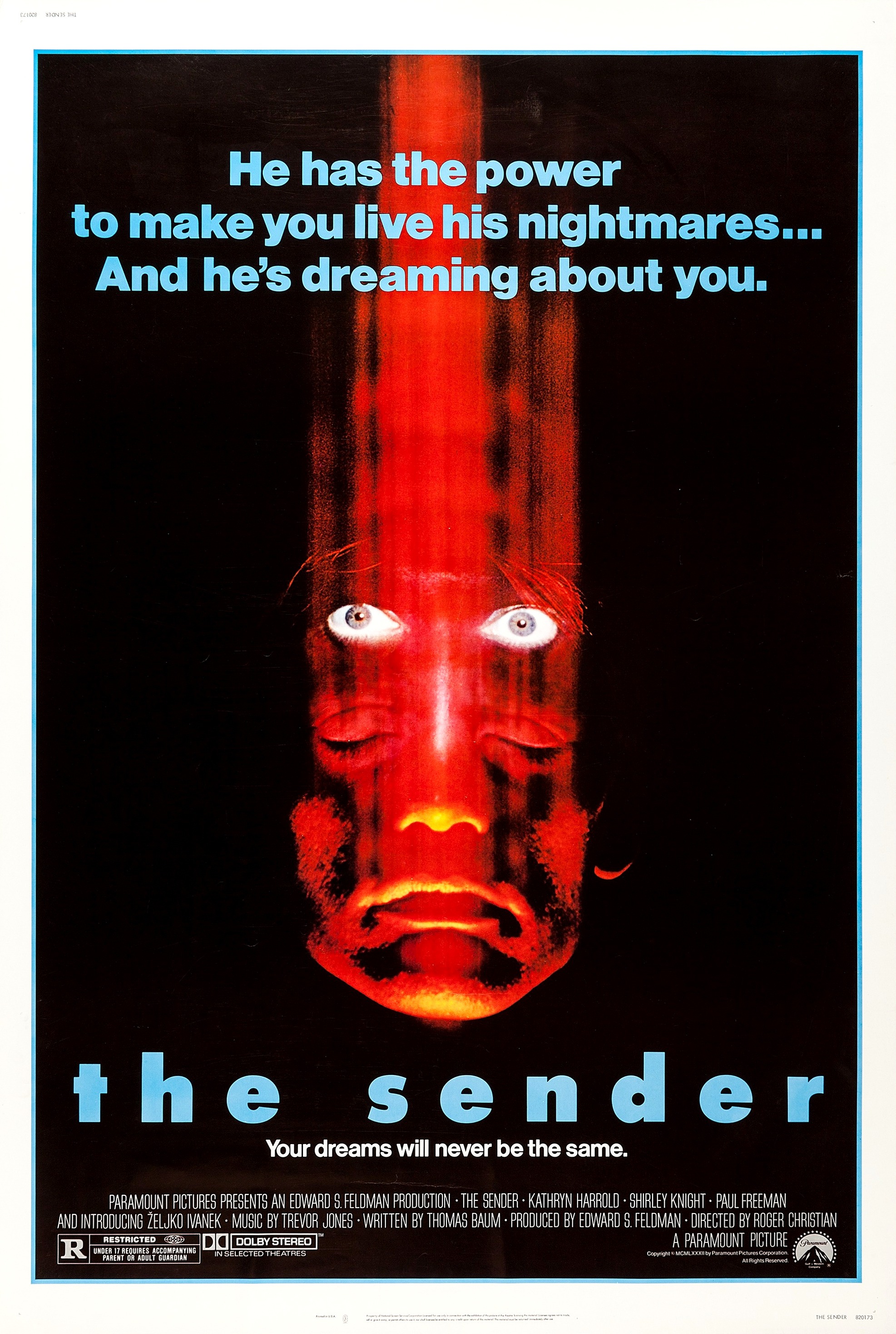 Mega Sized Movie Poster Image for The Sender 