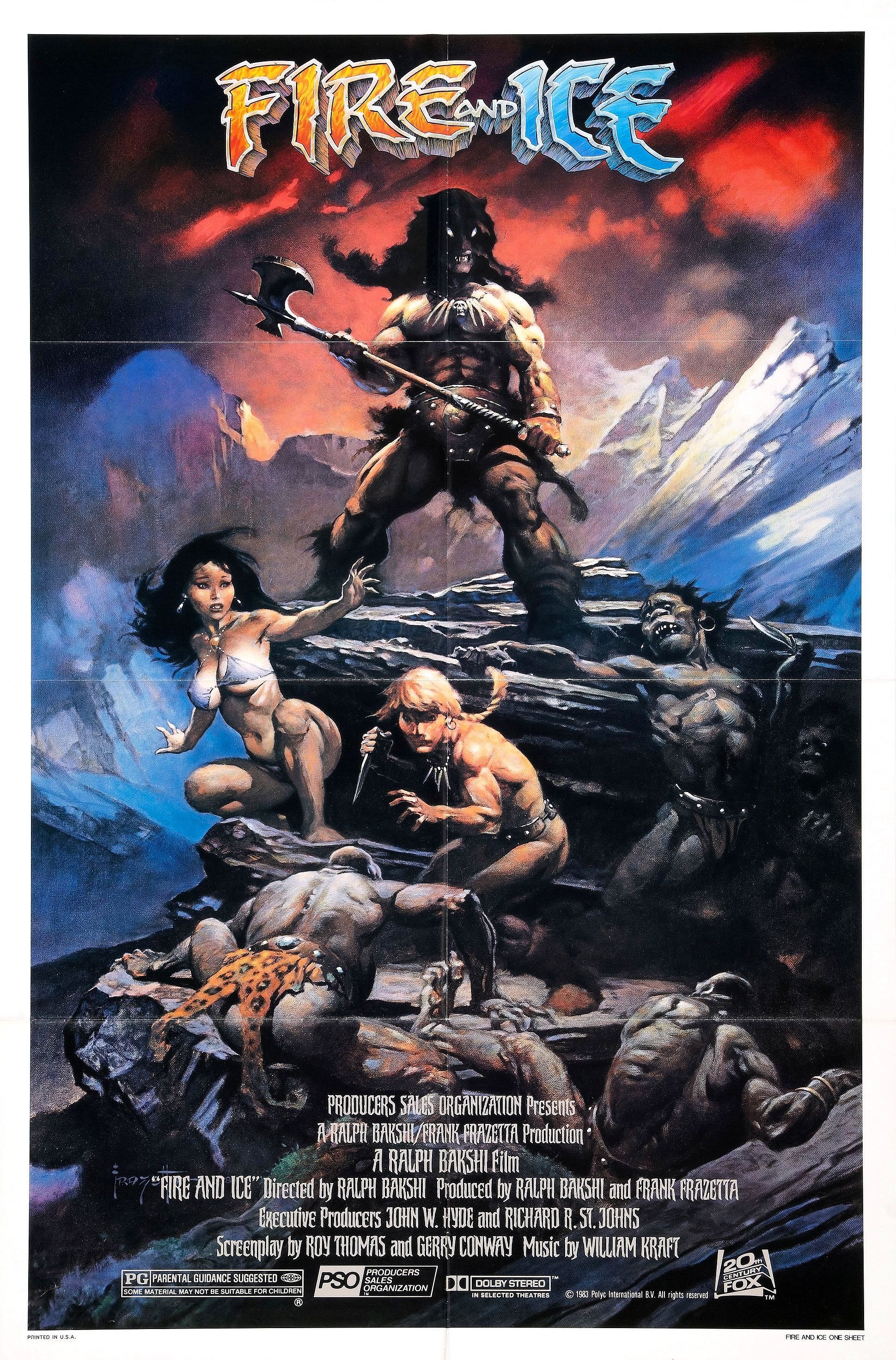 Mega Sized Movie Poster Image for Fire and Ice 