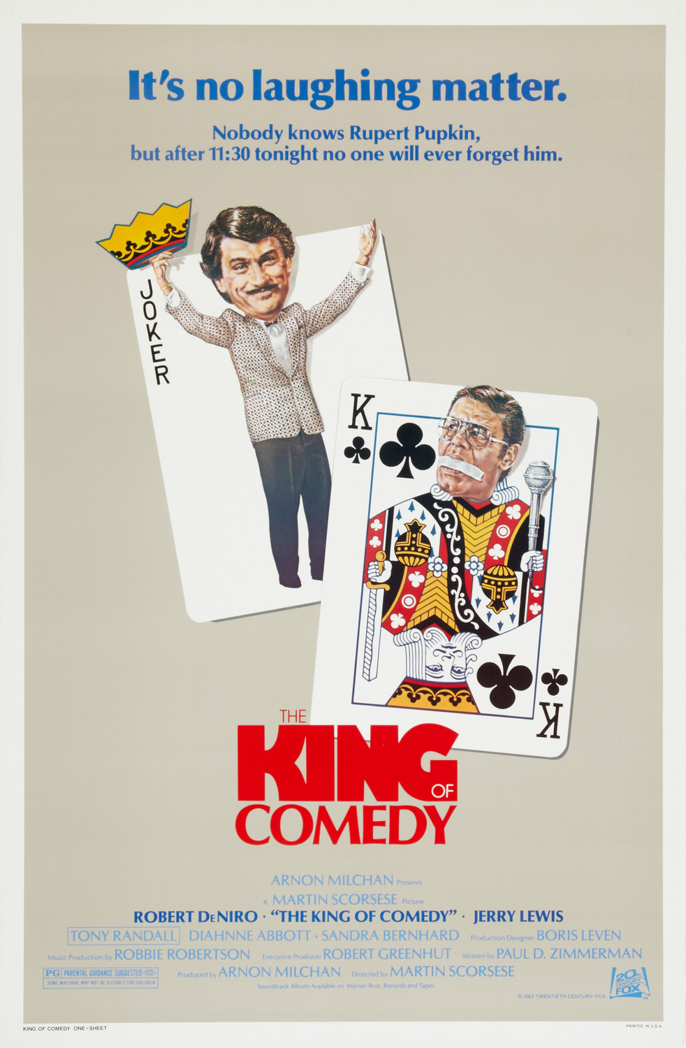 Extra Large Movie Poster Image for The King of Comedy 