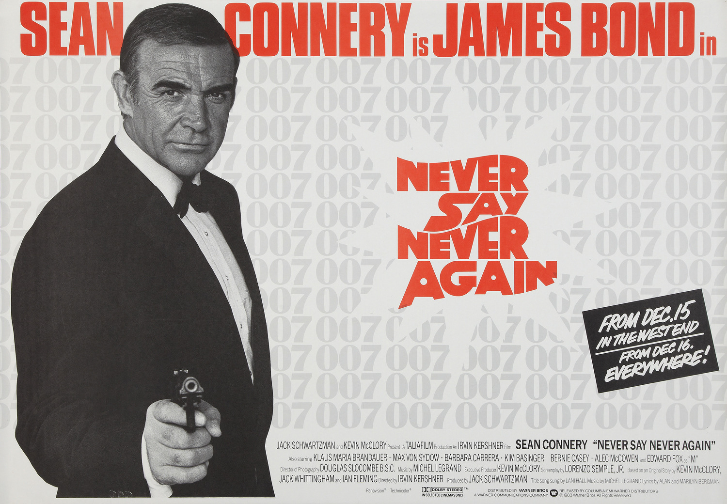 Extra Large Movie Poster Image for Never Say Never Again (#5 of 5)