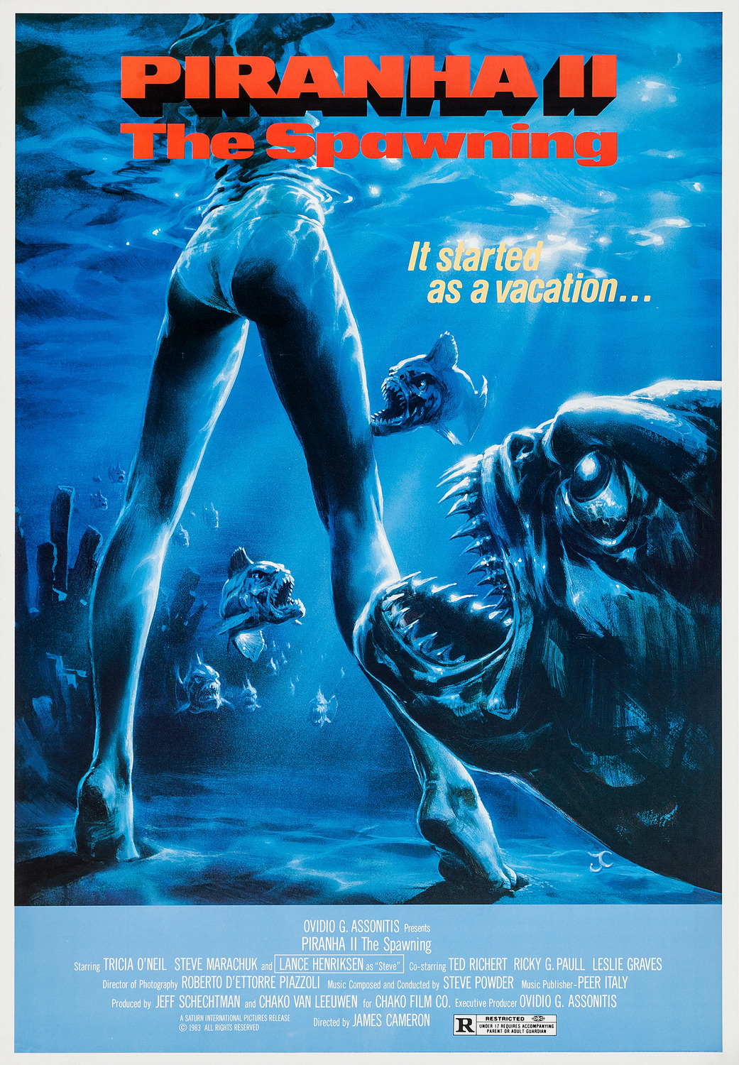 Extra Large Movie Poster Image for Piranha Part Two: The Spawning (#2 of 2)