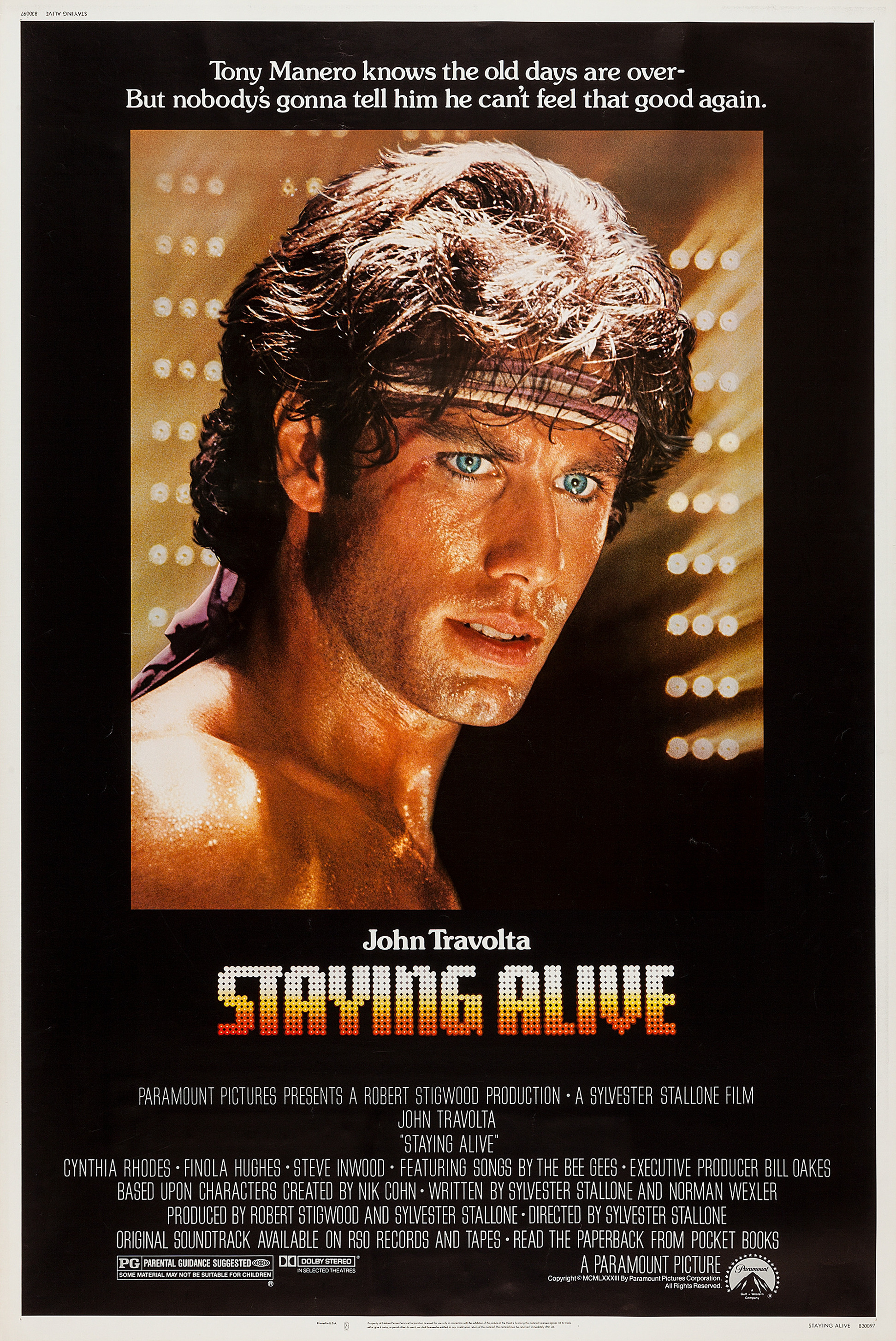 Mega Sized Movie Poster Image for Staying Alive 