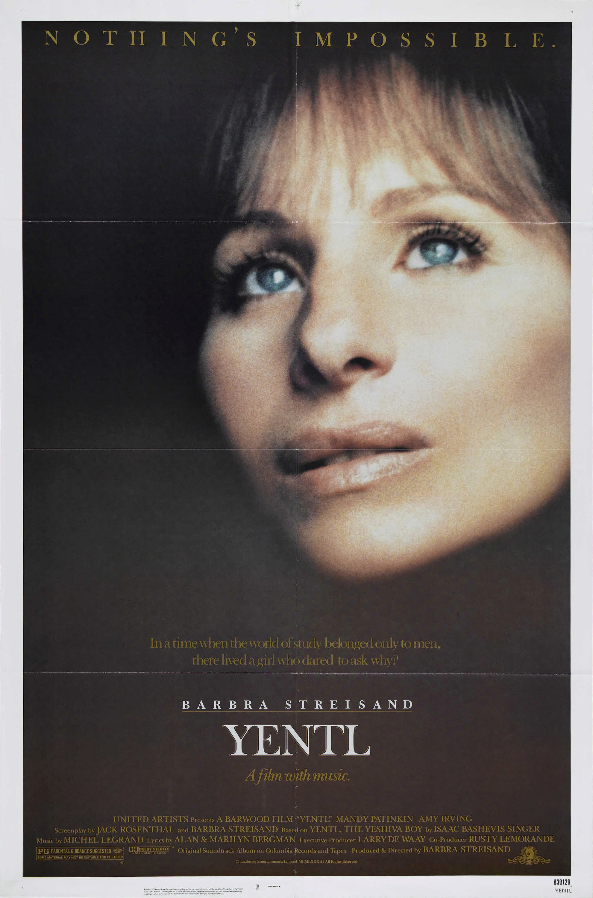 Mega Sized Movie Poster Image for Yentl 