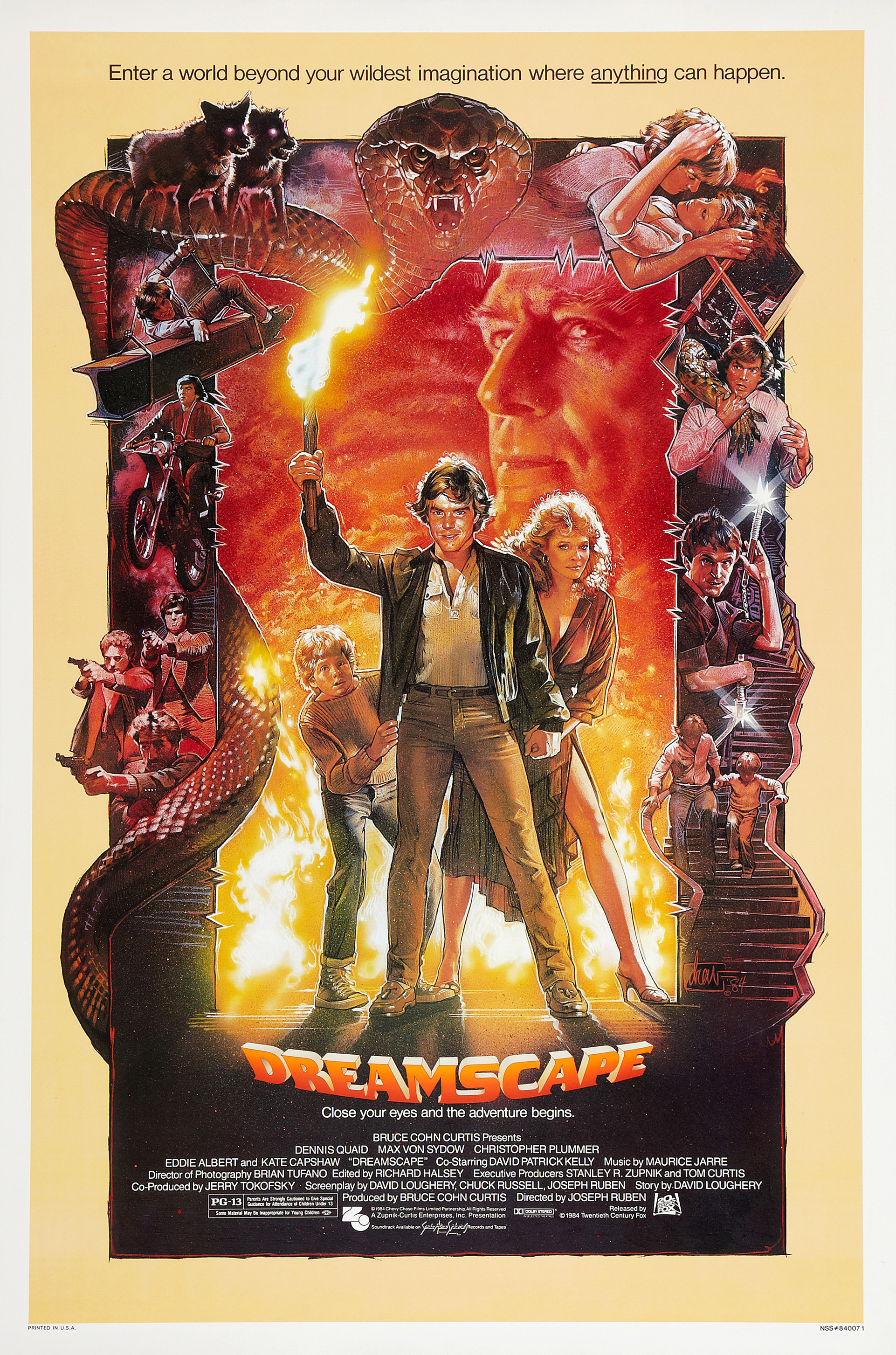 Mega Sized Movie Poster Image for Dreamscape (#1 of 2)