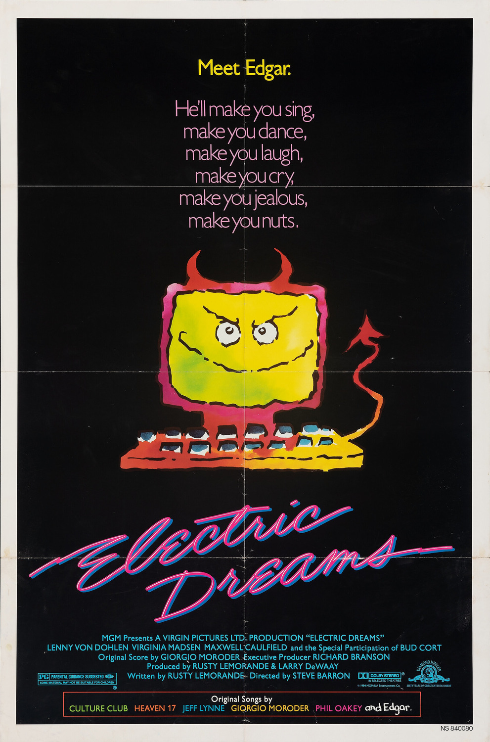 Extra Large Movie Poster Image for Electric Dreams 